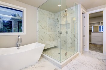 Houston Frameless Shower Door Installation by LYF Shower Doors